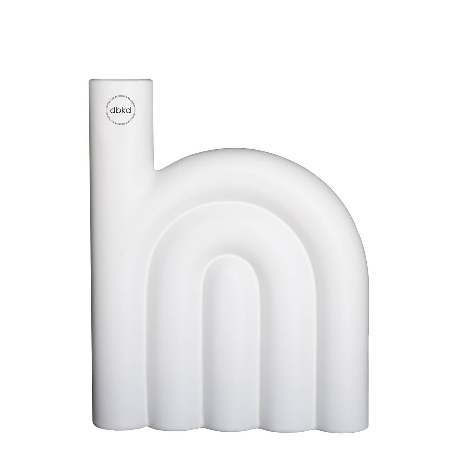 Medium Rope Ceramic Vase - White