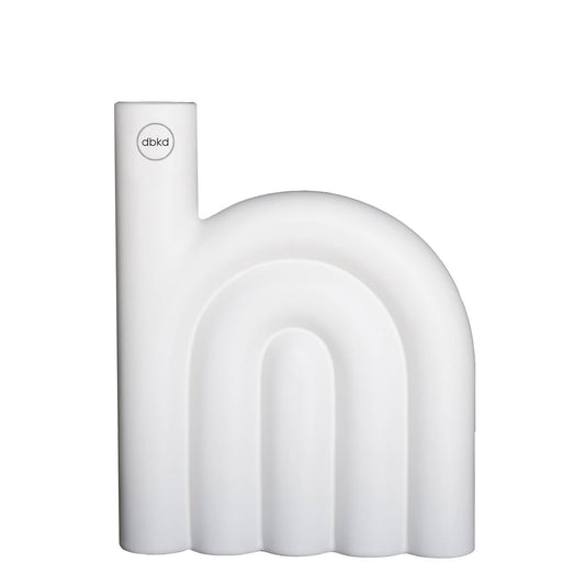Medium Rope Ceramic Vase - White