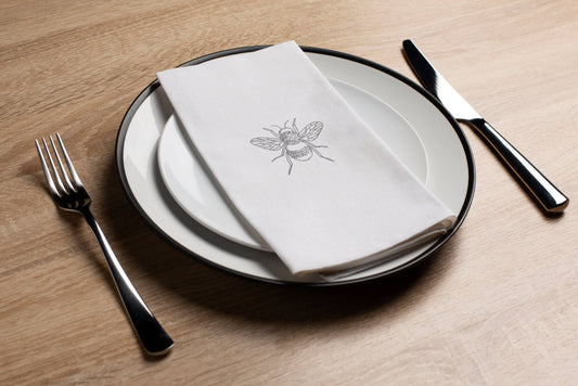 Bee Gray - Printed Guest Towel