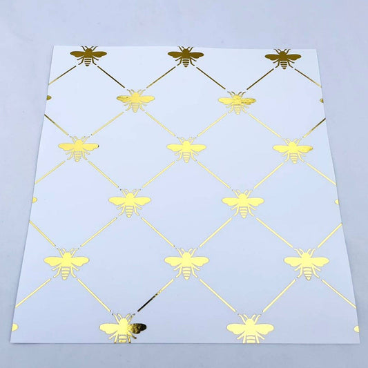 Foil Diamond Bee - 16 Foil Paper Placemats