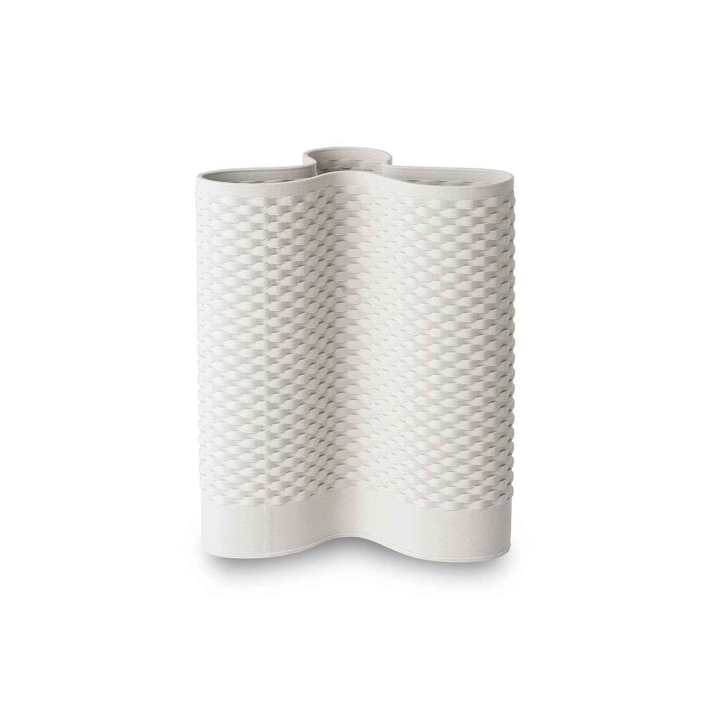 Threaded Ceramic Vase - White