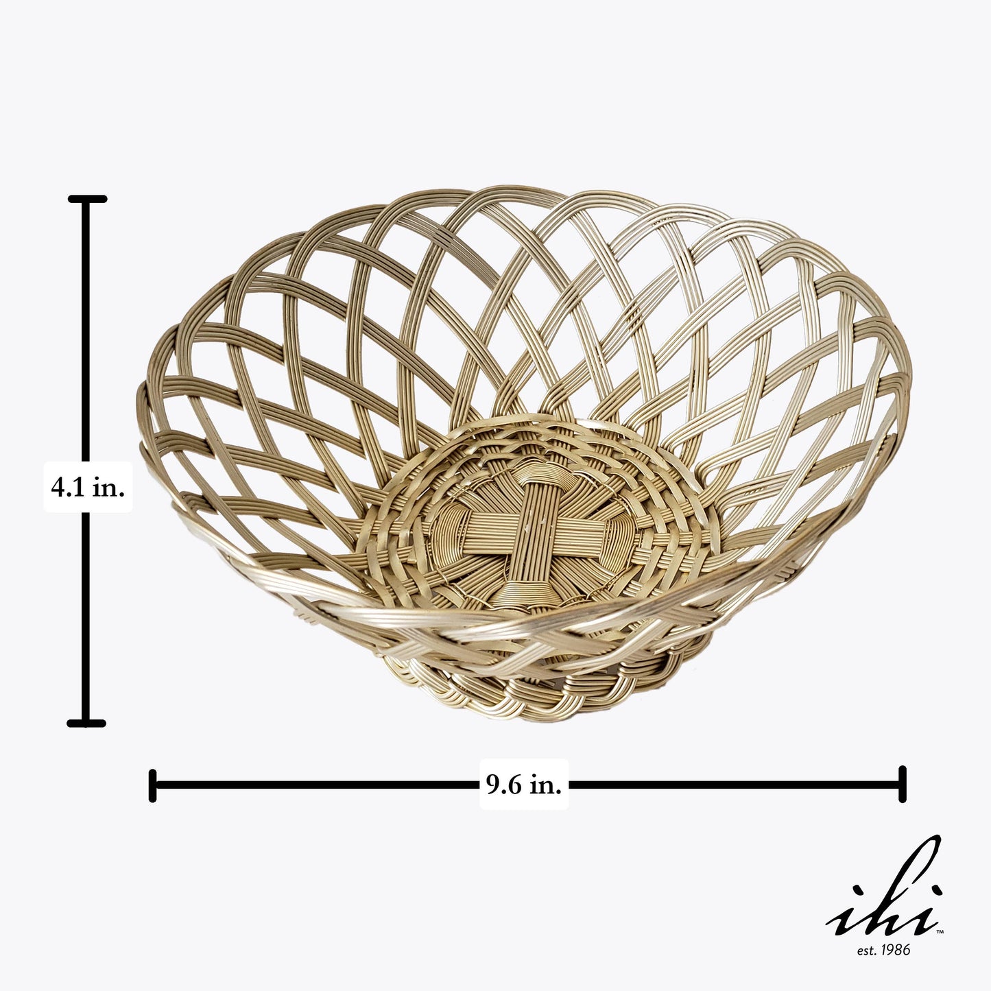 Bread/Fruit Basket - Gold Weave