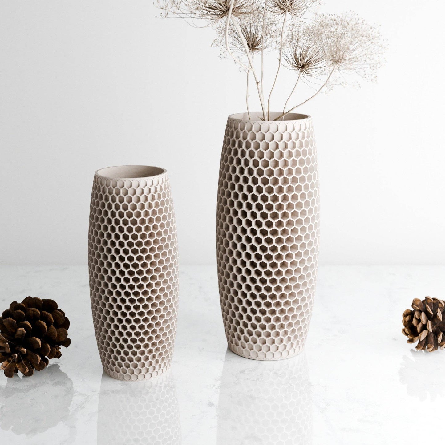 Modern Textured Vase | Honeycomb Collection