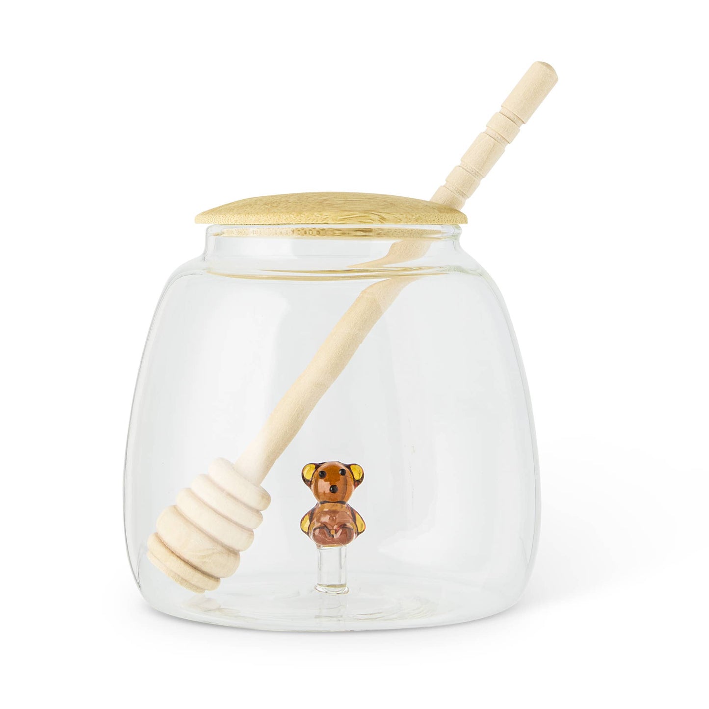 Glass Honey Jar - Bear Icon