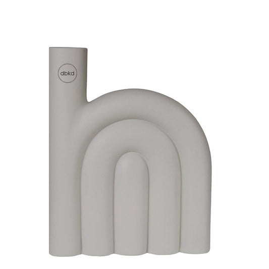 Medium Rope Ceramic Vase - Taupe