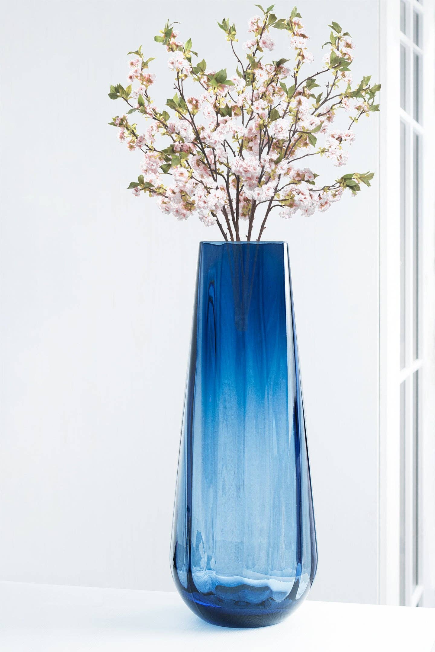 Blue Square Top Vase