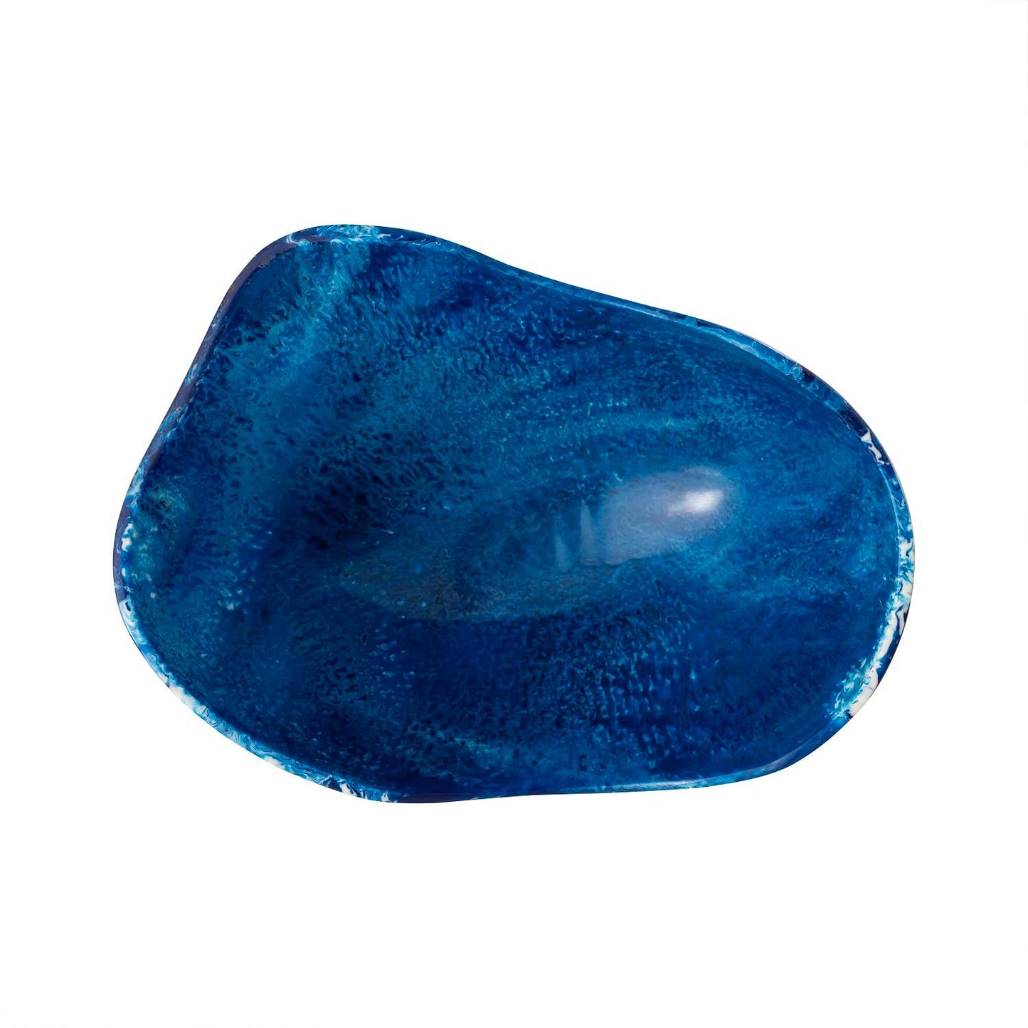 Abstract Resin Fruit Bowl - Blue