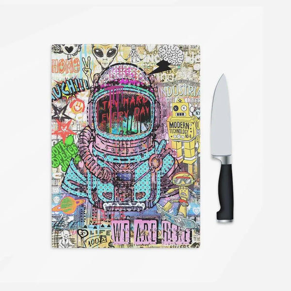 Spaceman Pop Art Chopping Board