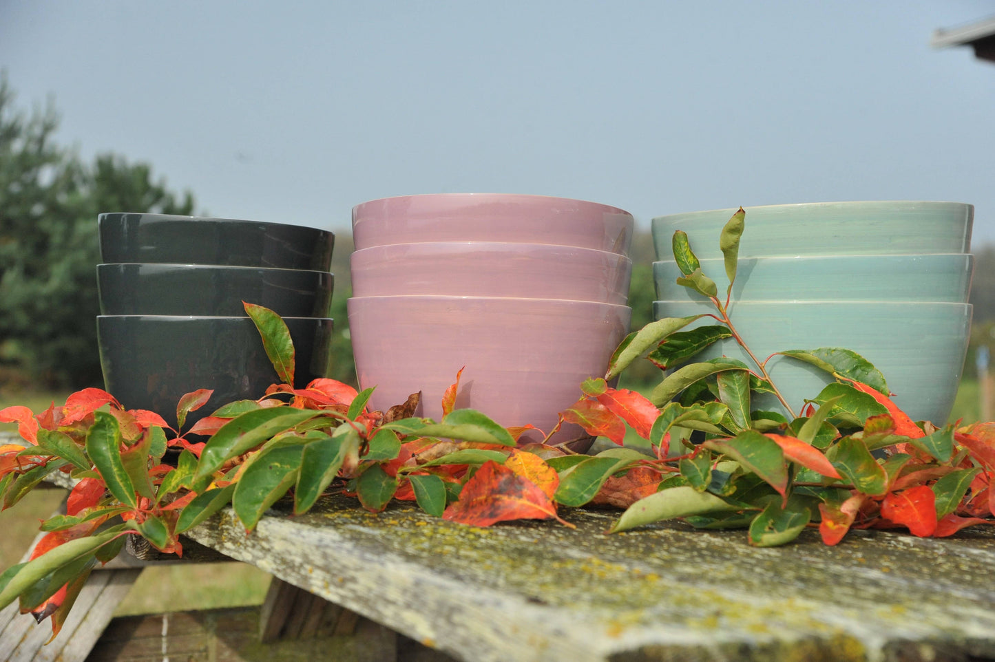 Bamboo Mixing Bowl & Server Set - Pastel Green