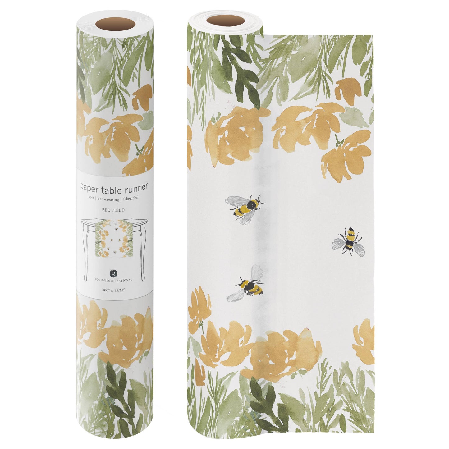 Bee Field 25' Roll Paper Table Runner