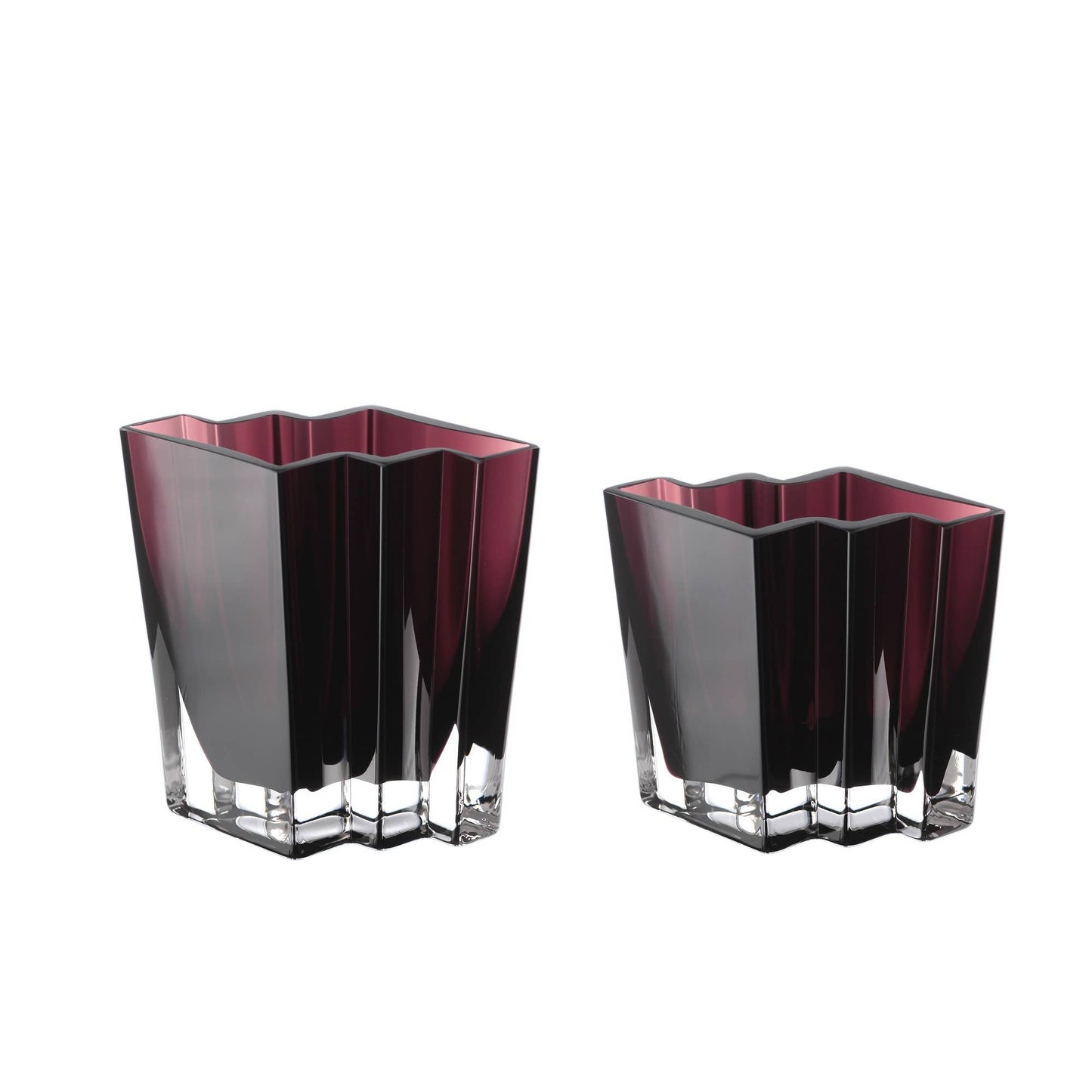 Chevron Vase Amethyst - Large