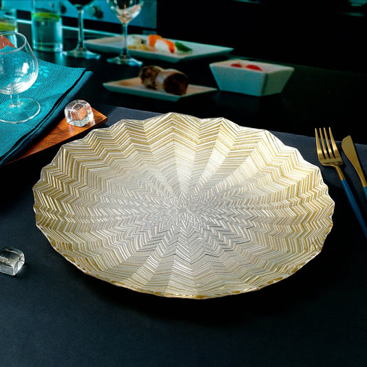 Morrocan Design Glass - Cake Platter