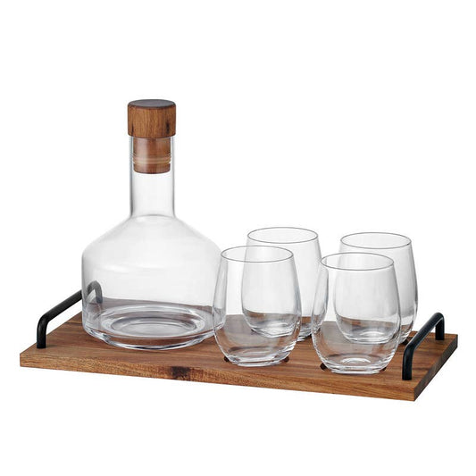Glenwood Stemless Wine and Decanter Serving Set