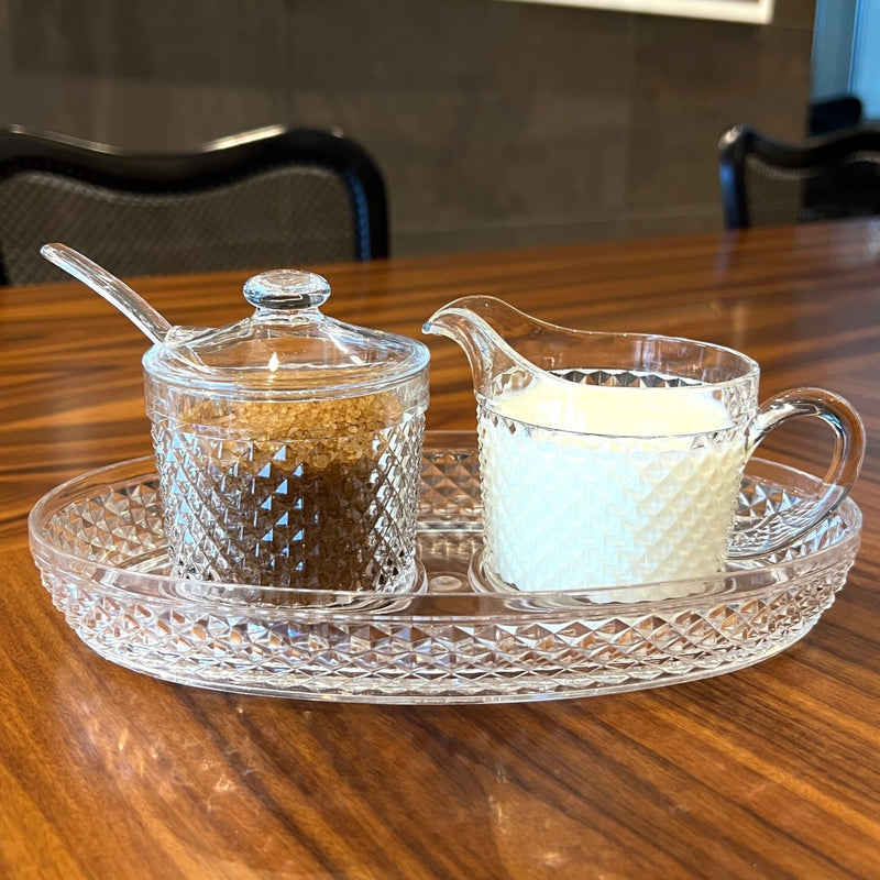 Diamond-Cut Sugar & Creamer Set