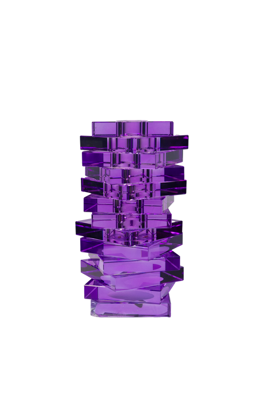 Crystal Twist Vase - Purple