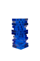 Crystal Jenga Vase - Blue