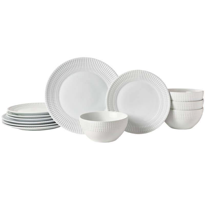 Everyday White® Dillan 12-Piece Dinnerware Set, Service for 4
