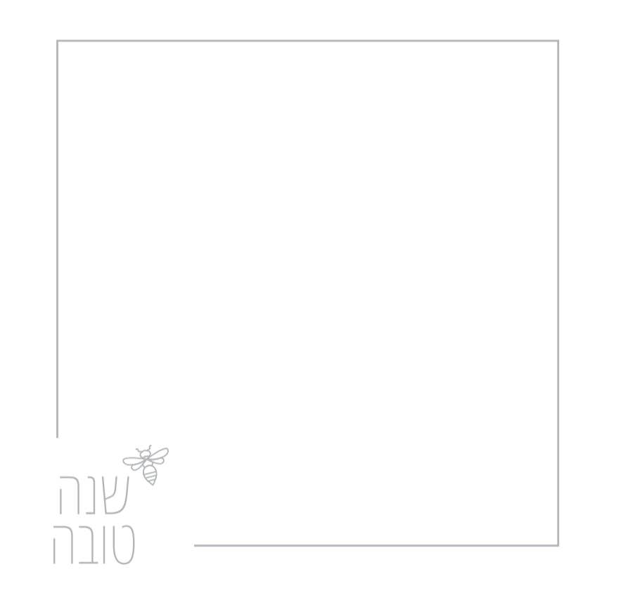 Modern Rosh Hashana Gray Bee - 24 Paper Placemats