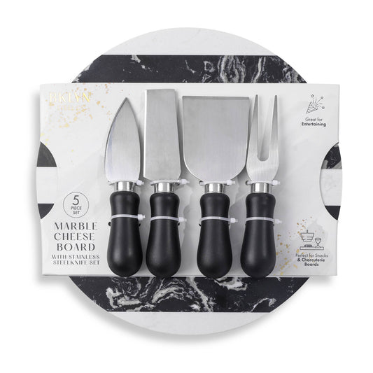 Marble Cheese Set - Black/White