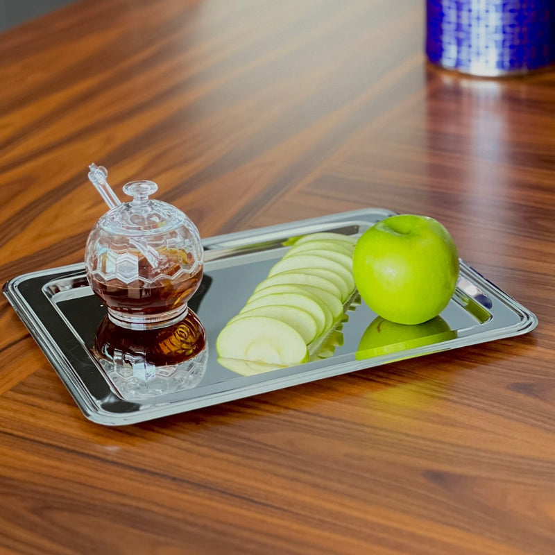 Elegant Silver-like Tray