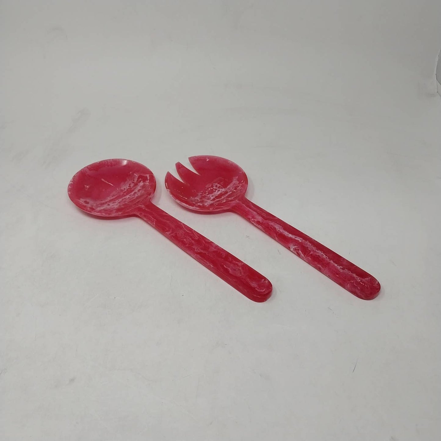 Resin Salad Servers Set - Pink