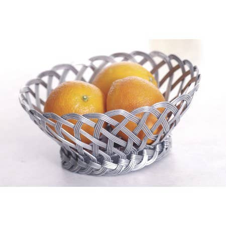 Bread/Fruit Basket - Silver Weave