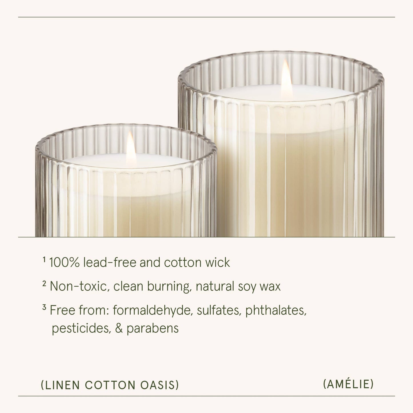 Scented Candle - Linen Cotton Oasis - 11oz | La Jolie Muse