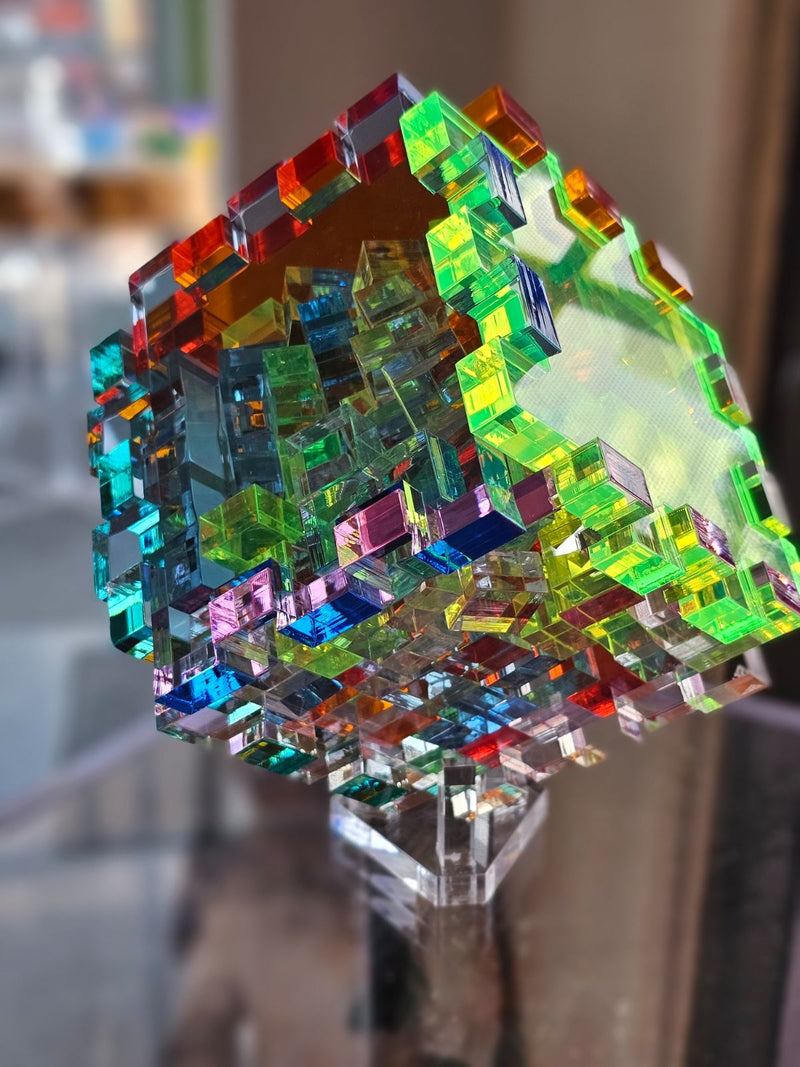 Multicolor Cube -Sculpture