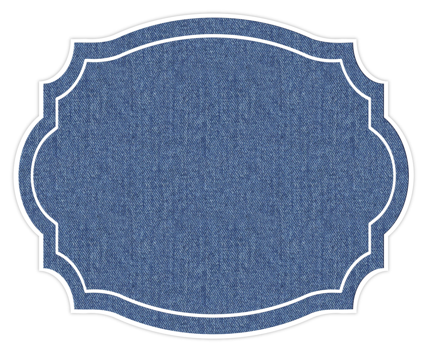 VINTAGE FRAME JEAN LOOK PAPER PLACEMAT