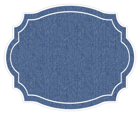 VINTAGE FRAME JEAN LOOK PAPER PLACEMAT