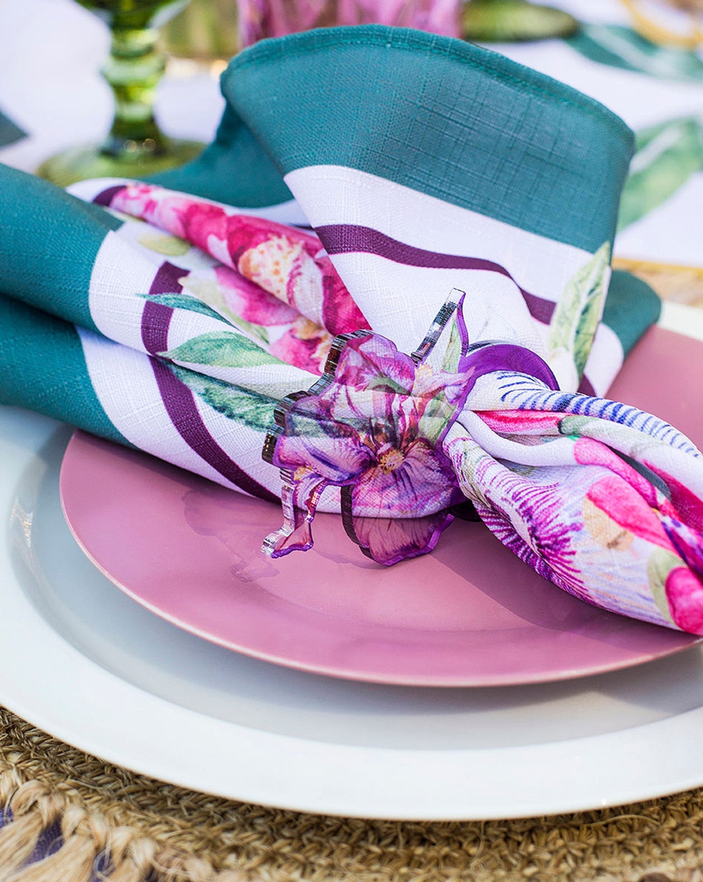 Iris Acrylic Napkin Rings (set of 6)