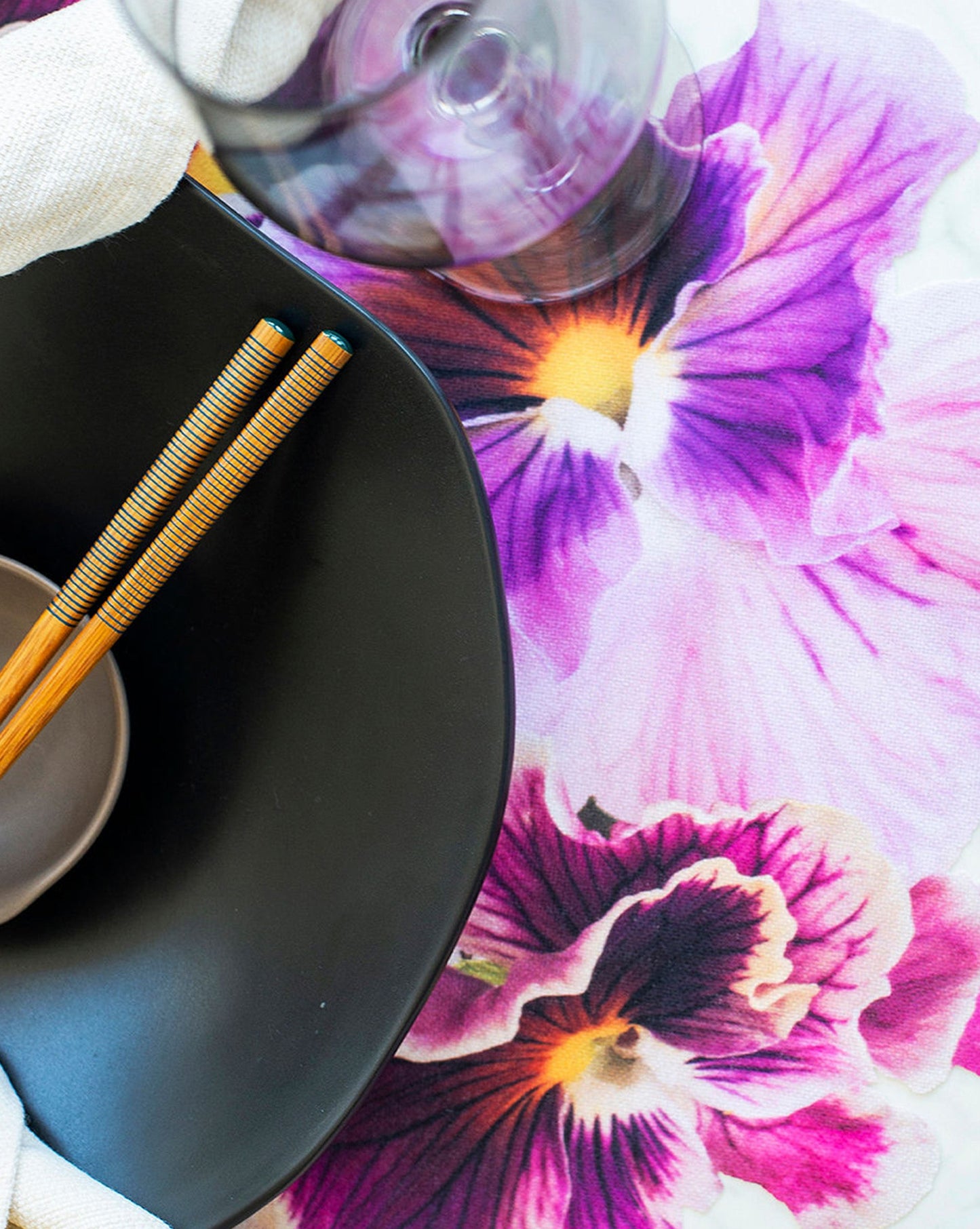 Pansy Easy-Care Napkins (set of 6)