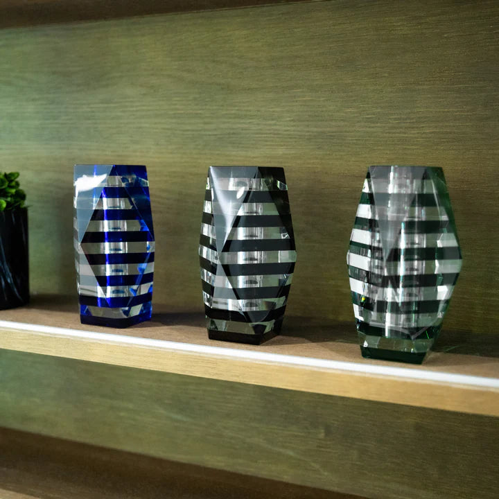 stripes Glass Vase - Flower Vase