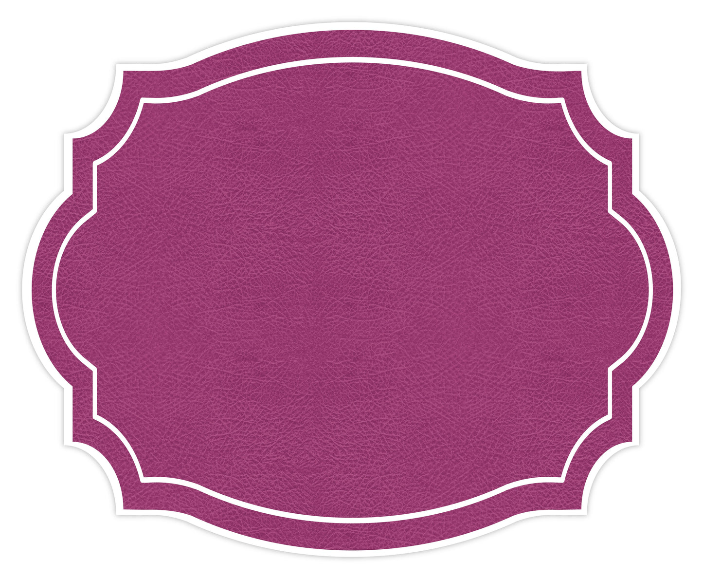 VINTAGE FRAME FUCHSIA LEATHER LOOK PAPER PLACEMAT
