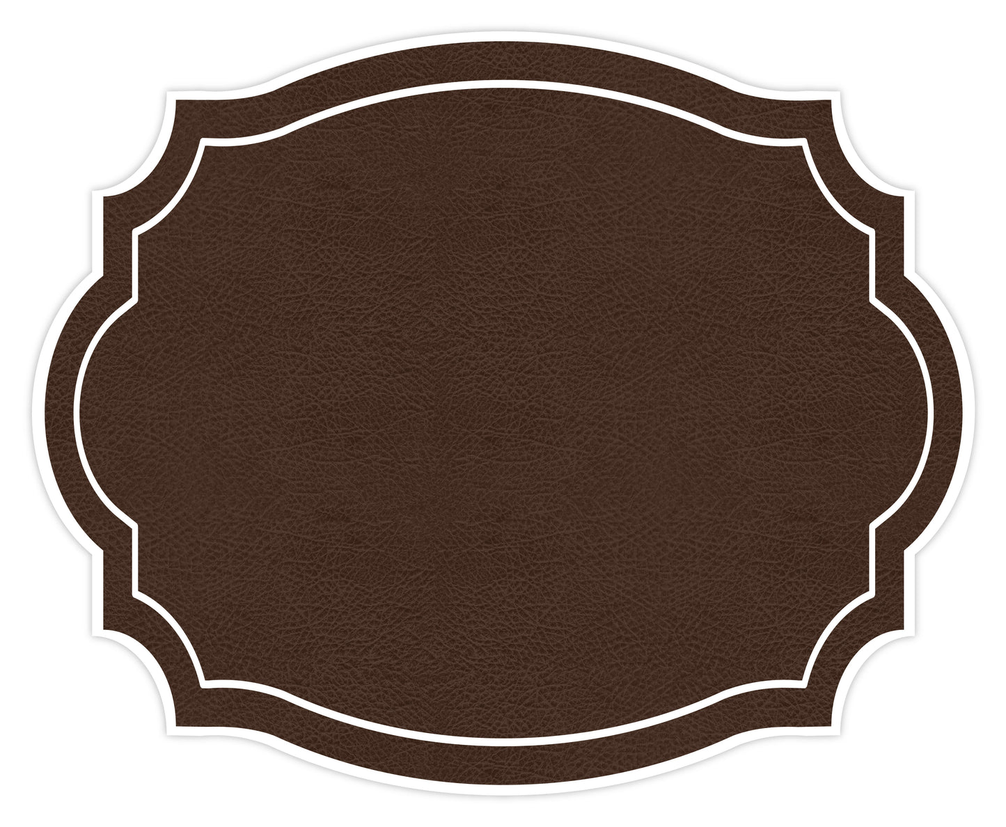 VINTAGE FRAME BLACK LEATHER LOOK PAPER PLACEMAT