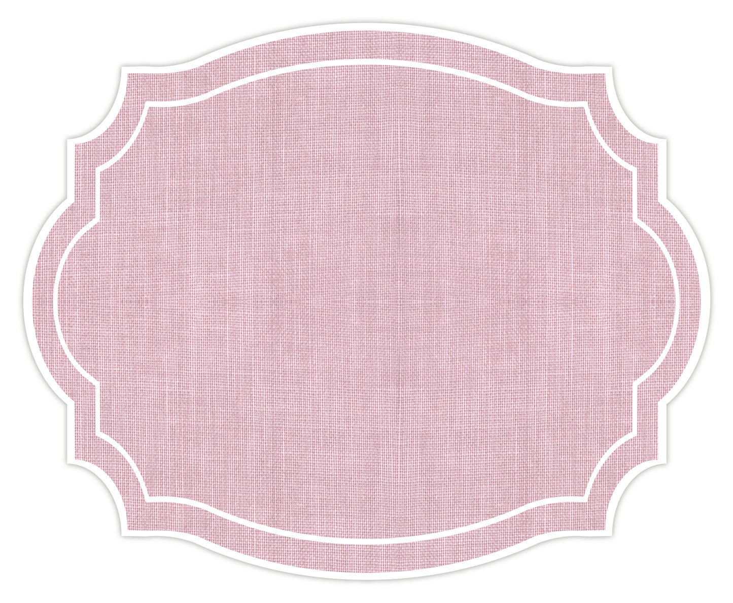 VINTAGE FRAME PINK BURLAP TEXTURE LOOK PLACEMAT