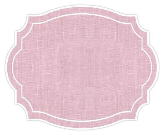VINTAGE FRAME PINK BURLAP TEXTURE LOOK PLACEMAT