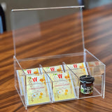 6-Compartment Acrylic Tea Bag Box
