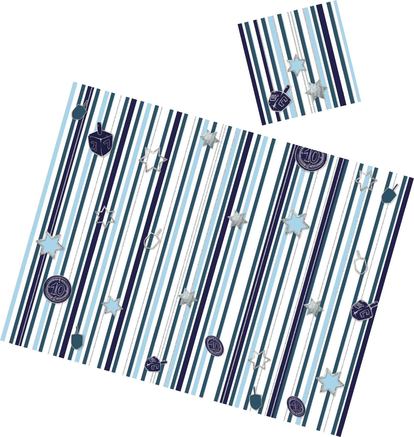 HANUKkAH STRIPES PAPER PLACEMAT