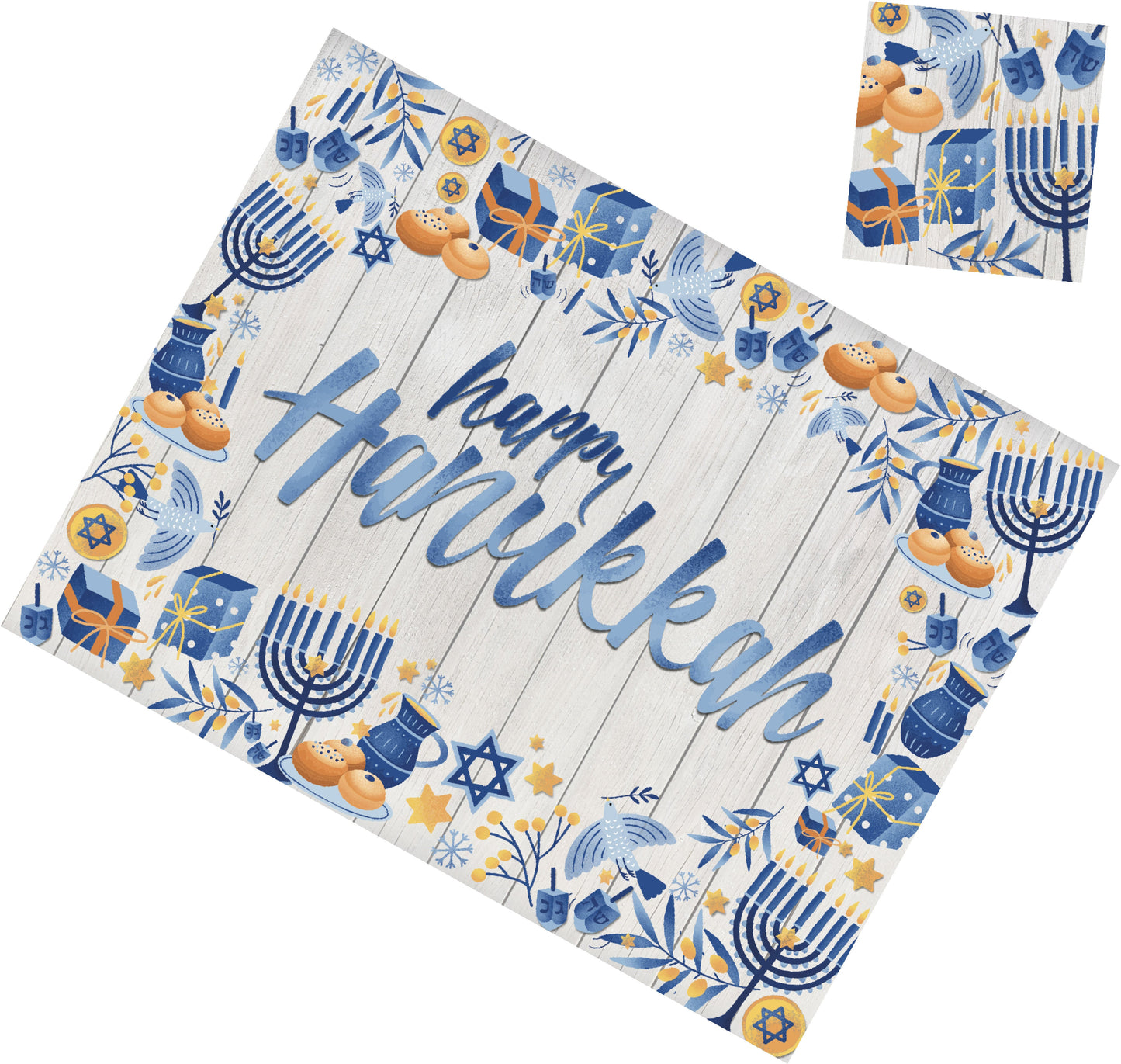 HAPPY HANUKKAH PAPER PLACEMAT
