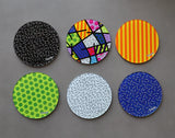 Printed Glass Coaster Set of 6