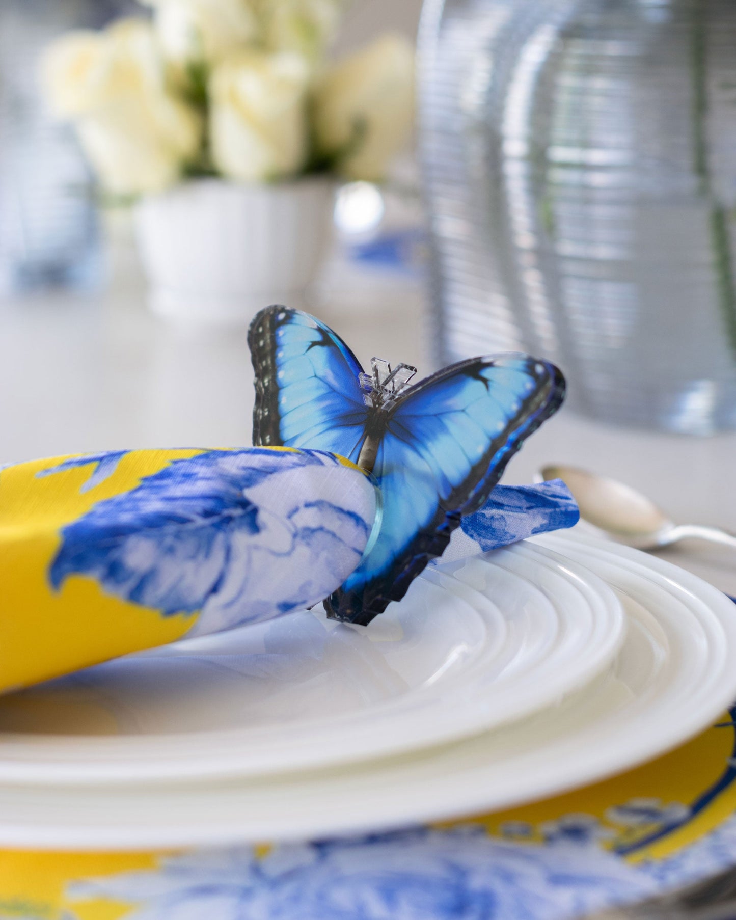 Butterfly Acrylic Napkin Rings (set of 6)