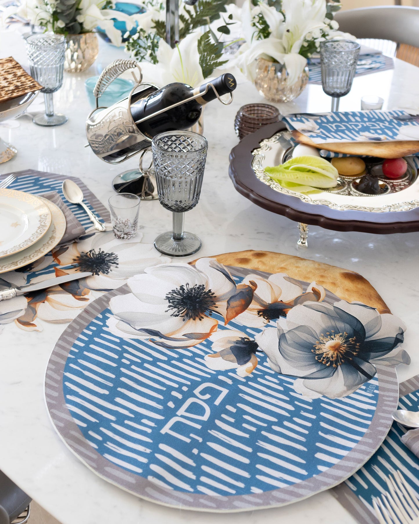 Nude Bloom Matzah Cover & Afikoman Bag