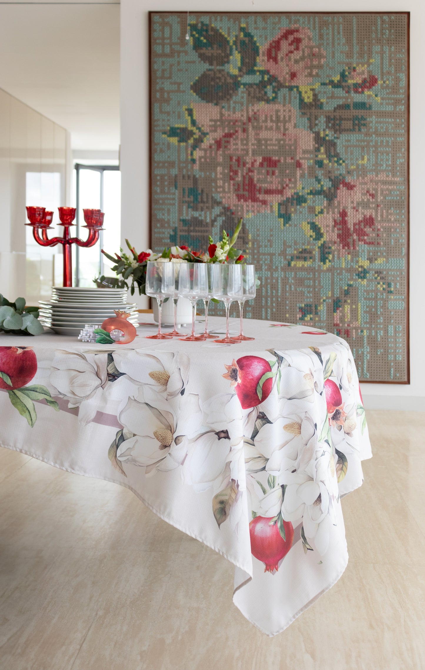 Pomegranate Challah Cover