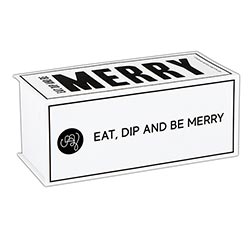 Red Holiday Dip Bowls Book Box - Eat Dip and Be Merry