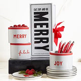 Red Holiday Dip Bowls Book Box - Eat Dip and Be Merry