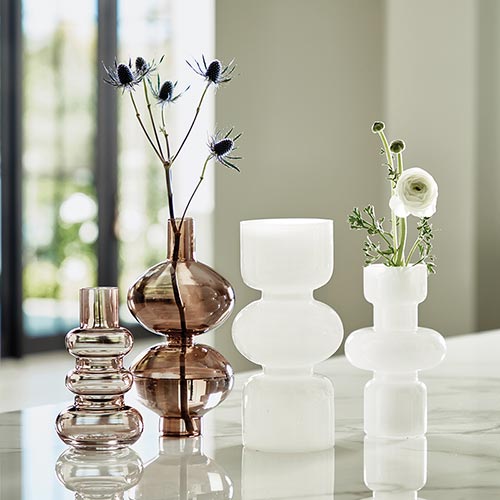Glass Bubble Large White - Vase