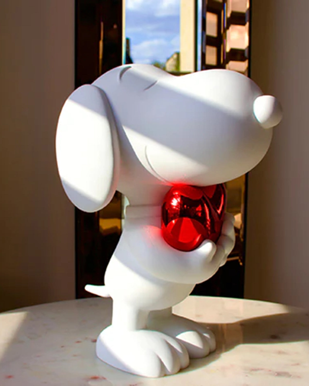 Snoopy Heart White & Red
