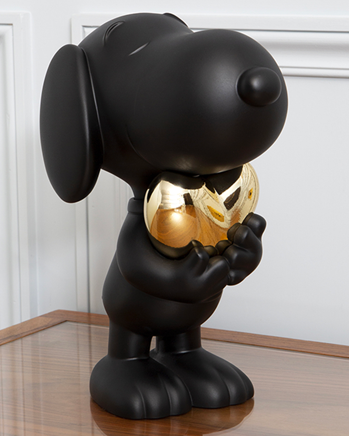 Snoopy Heart Black & Gold