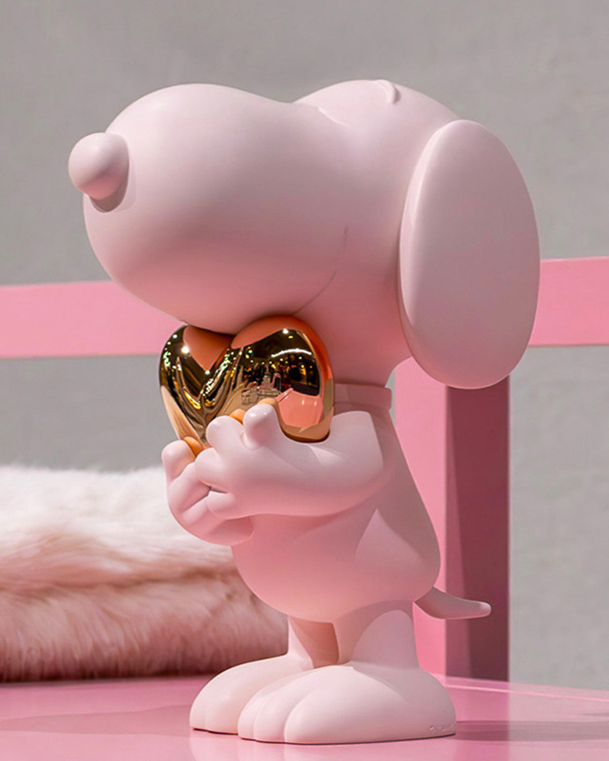 Snoopy Heart Pink & Rose Gold